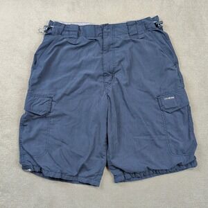 Transnine Y2K Size 32 Mens Navy Blue Cargo Shorts Mesh Lined Hiking Outdoor
